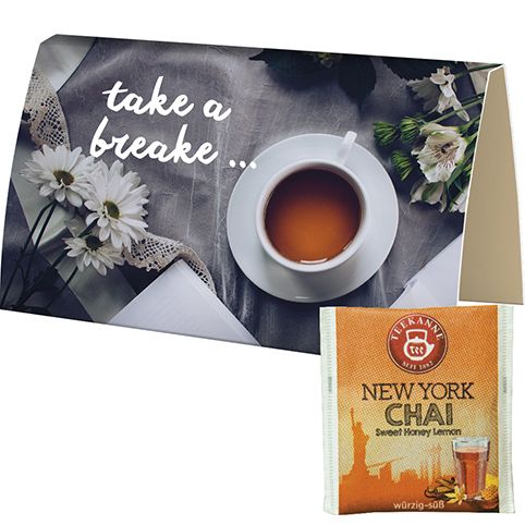 Beuteltee New York Chai, ca. 1,75g, Werbekarte gefaltet