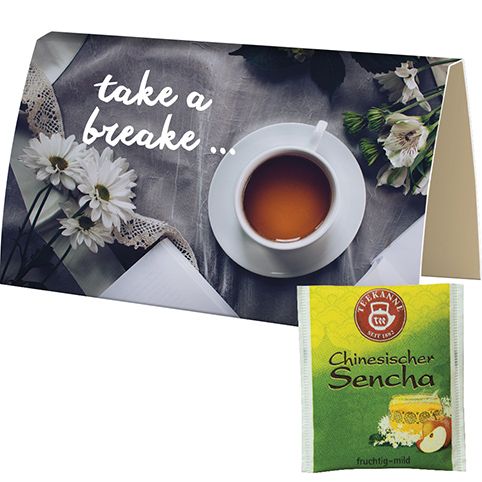 Beuteltee Chinesischer Sencha, ca. 1,75g, Werbekarte gefaltet