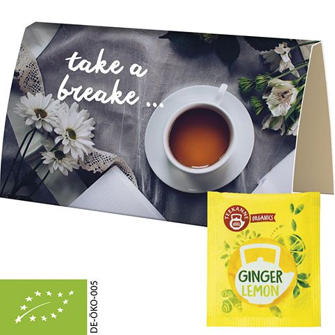 Beuteltee Ginger Lemon, ca. 1,8g, Werbekarte gefaltet