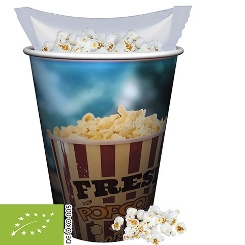 Popcorn salzig, ca. 10g, Snackbecher Maxi mit Maxi Tüte