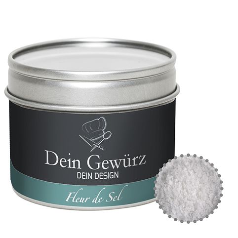 Fleur de Sel, ca. 50g, Metalldose mit Sichtfenster