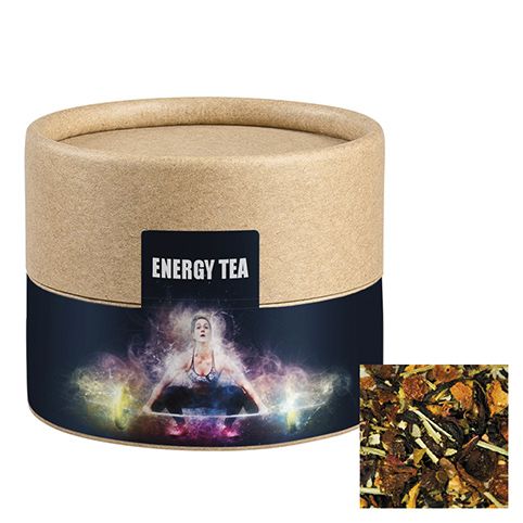 Kräutertee EnergieMix + Koffein, ca. 15g, Biologisch abbaubare Eco Pappdose Mini