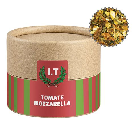 Gewürzmischung Tomate-Mozzarella, ca. 28g, Biologisch abbaubare Eco Pappdose Mini