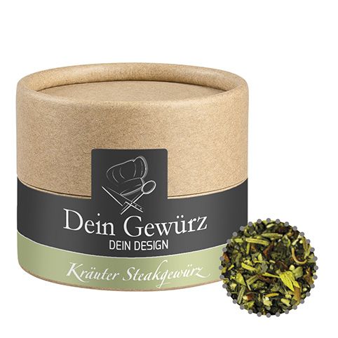 Gewürzmischung Kräuter-Steakgewürz, ca. 25g, Biologisch abbaubare Eco Pappdose Mini