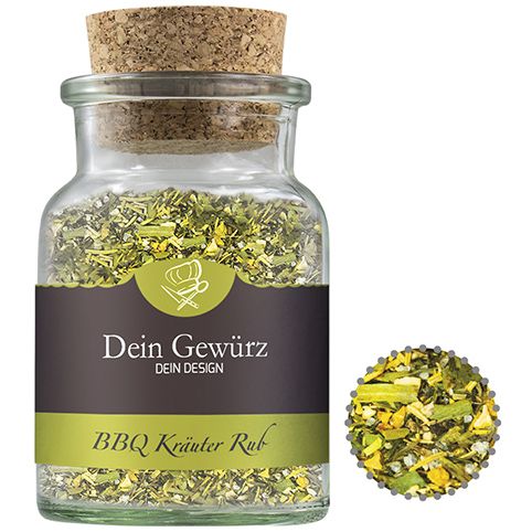 Gewürzmischung BBQ Kräuter Rub, ca. 50g, Korkenglas