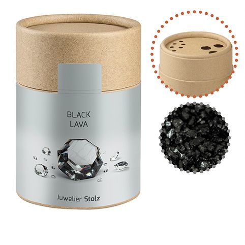 Gewürzmischung Black Lava Salz, ca. 135g, Biologisch abbaubarer Eco Pappstreuer