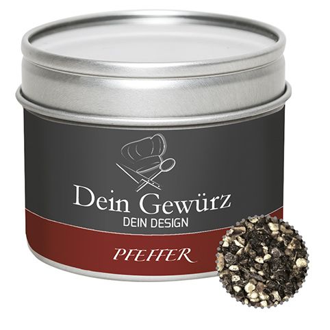 Pfeffer geschrotet, ca. 55g, Metalldose mit Sichtfenster