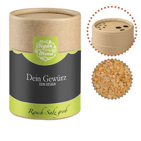 Gewürzmischung Rauch-Salz grob, ca. 130g, Biologisch abbaubarer Eco Pappstreuer