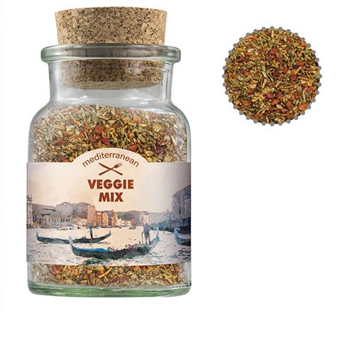 Gewürzmischung Mediterraner Veggie Mix, ca. 50g, Korkenglas