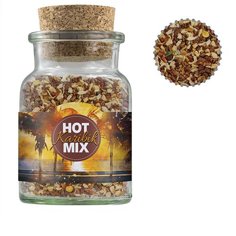 Gewürzmischung HOT Karibik Mix, ca. 50g, Korkenglas