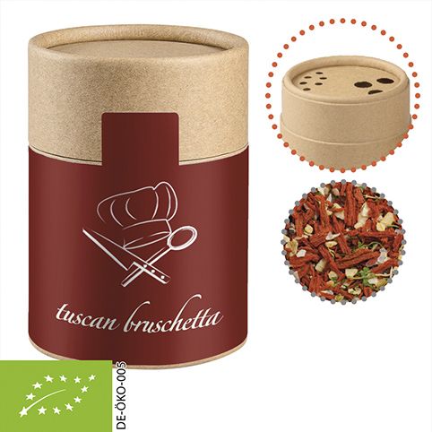 Gewürzmischung Toskanische Bruchetta, ca. 50g, Biologisch abbaubarer Eco Pappstreuer